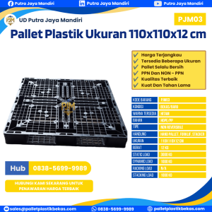 Pallet Plastik Bekas/Baru Ukuran 110x110x12 - PJM03