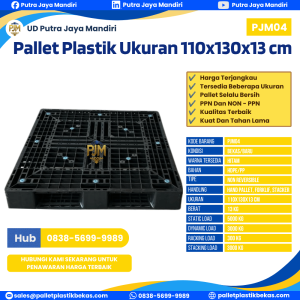 Pallet Plastik Bekas/Baru Ukuran 110x130x13 - PJM04