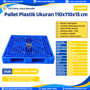 Pallet Plastik Bekas/Baru Ukuran 110x110x15 - PJM05