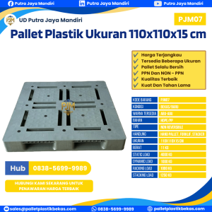 Pallet Plastik Bekas/Baru Ukuran 110x110x15 - PJM07